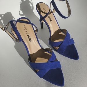 Electric Blue Trendy Fashion Nova Heels